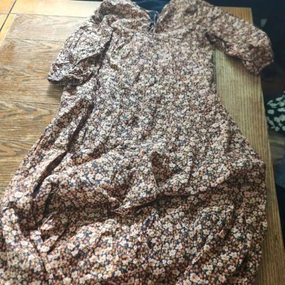 Pink Chicken pink floral midi dress sz XS
